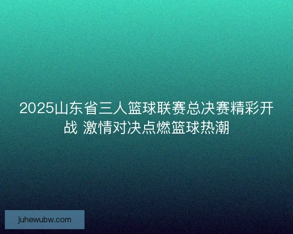2025山东省三人篮球联赛总决赛精彩开战 激情对决点燃篮球热潮